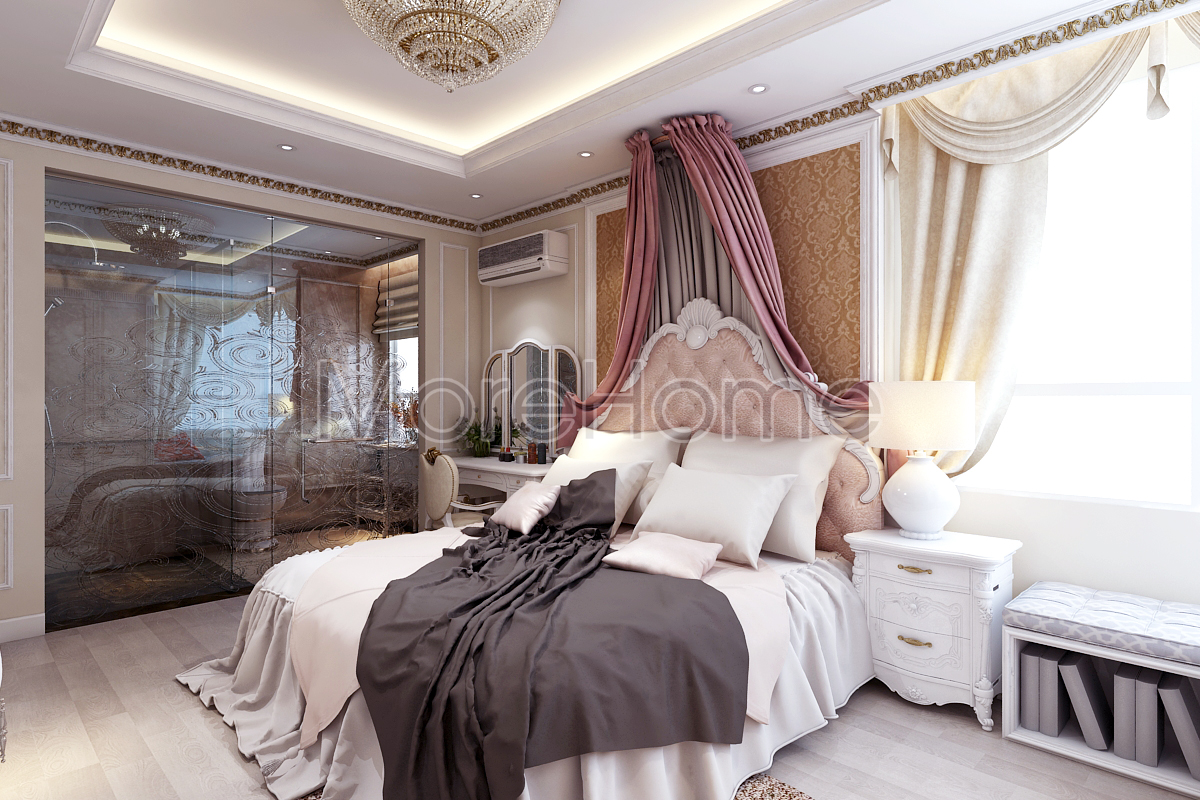 Thiết kế phòng ngủ căn hộ Sunrise